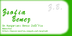 zsofia bencz business card